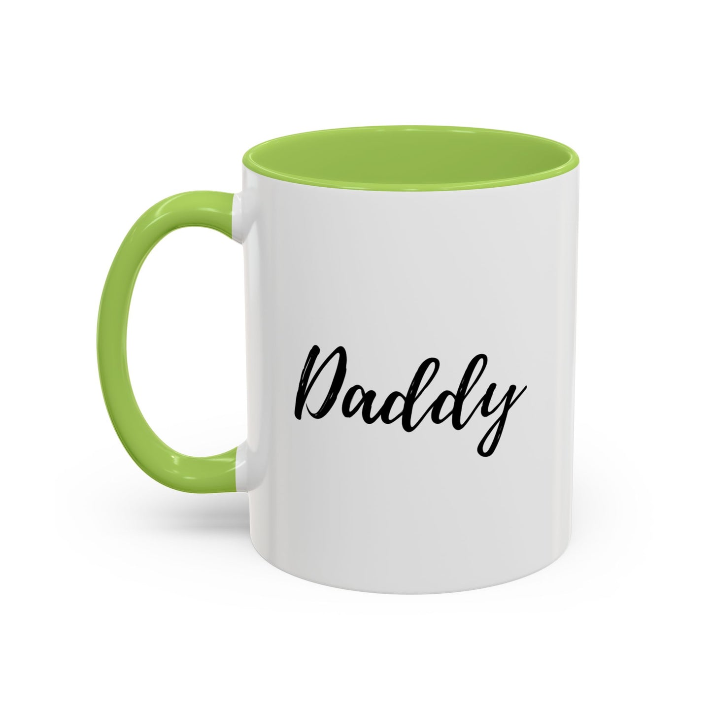 Daddy Coffee Mug — "Simple. Strong. Exactly like him." Accent Ceramic Mug (11oz)