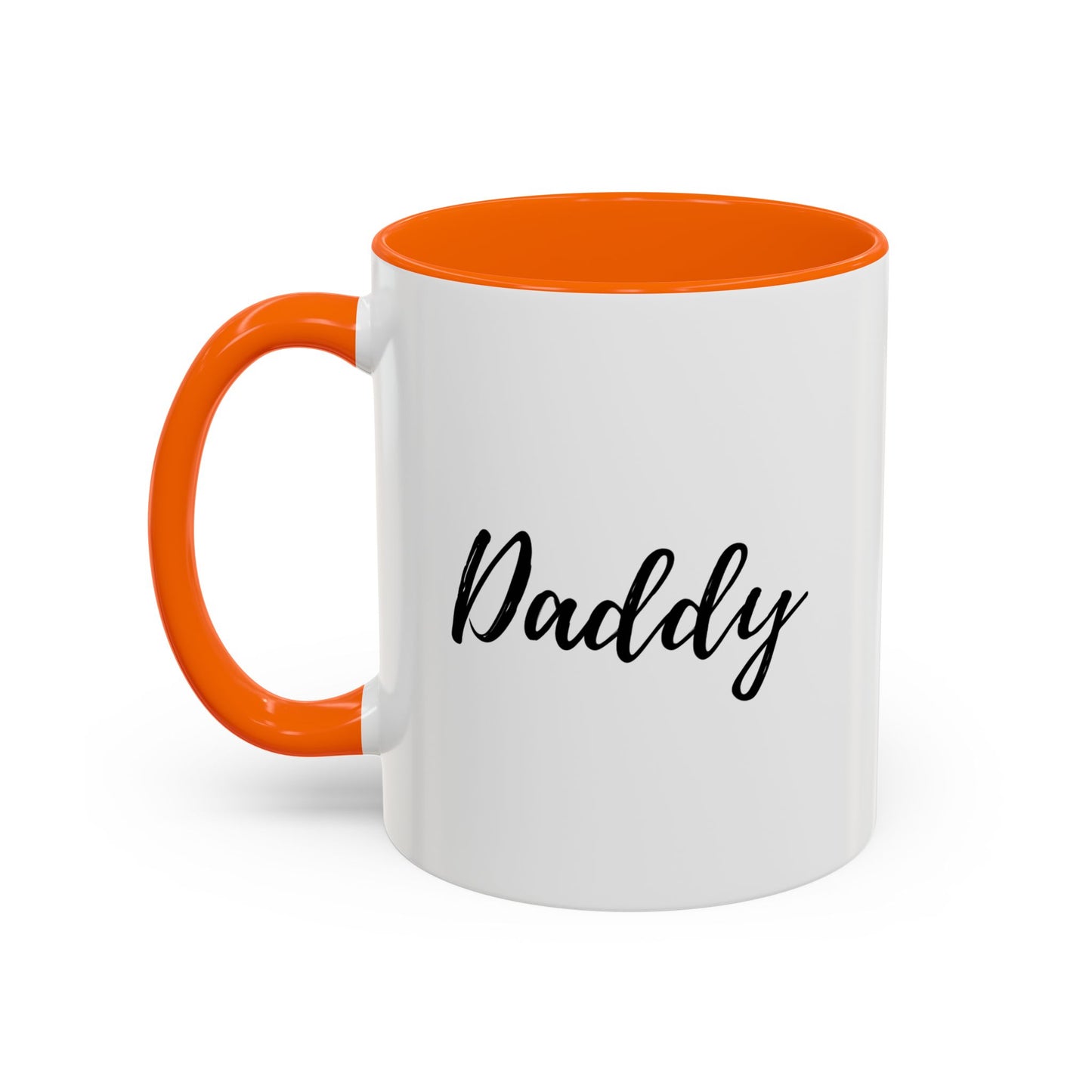 Daddy Coffee Mug — "Simple. Strong. Exactly like him." Accent Ceramic Mug (11oz)